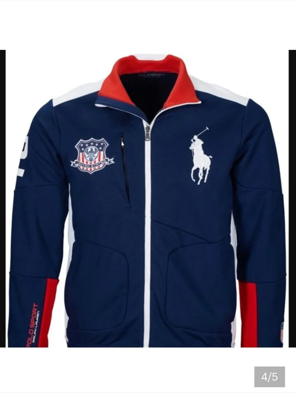 Polo Sport Ralph Lauren Performance USA-2 Zip-Up Navy Track Jacket S